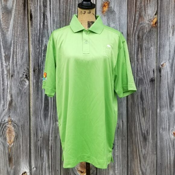 Callaway Golf Polo Shirt Size L Embroidered Short Sleeves Bright Green UPF15 NWT - Picture 1 of 8